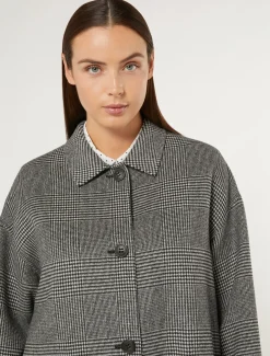 Marina Rinaldi Manteau double de laine mélangée NOIR Discount