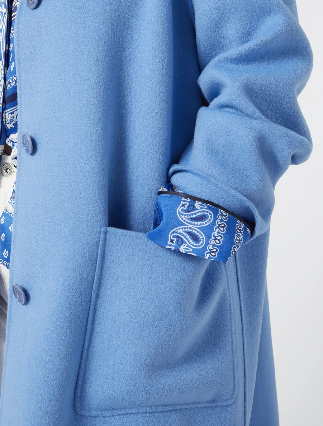 Marina Rinaldi Manteau double de laine mélangée AZURE Outlet
