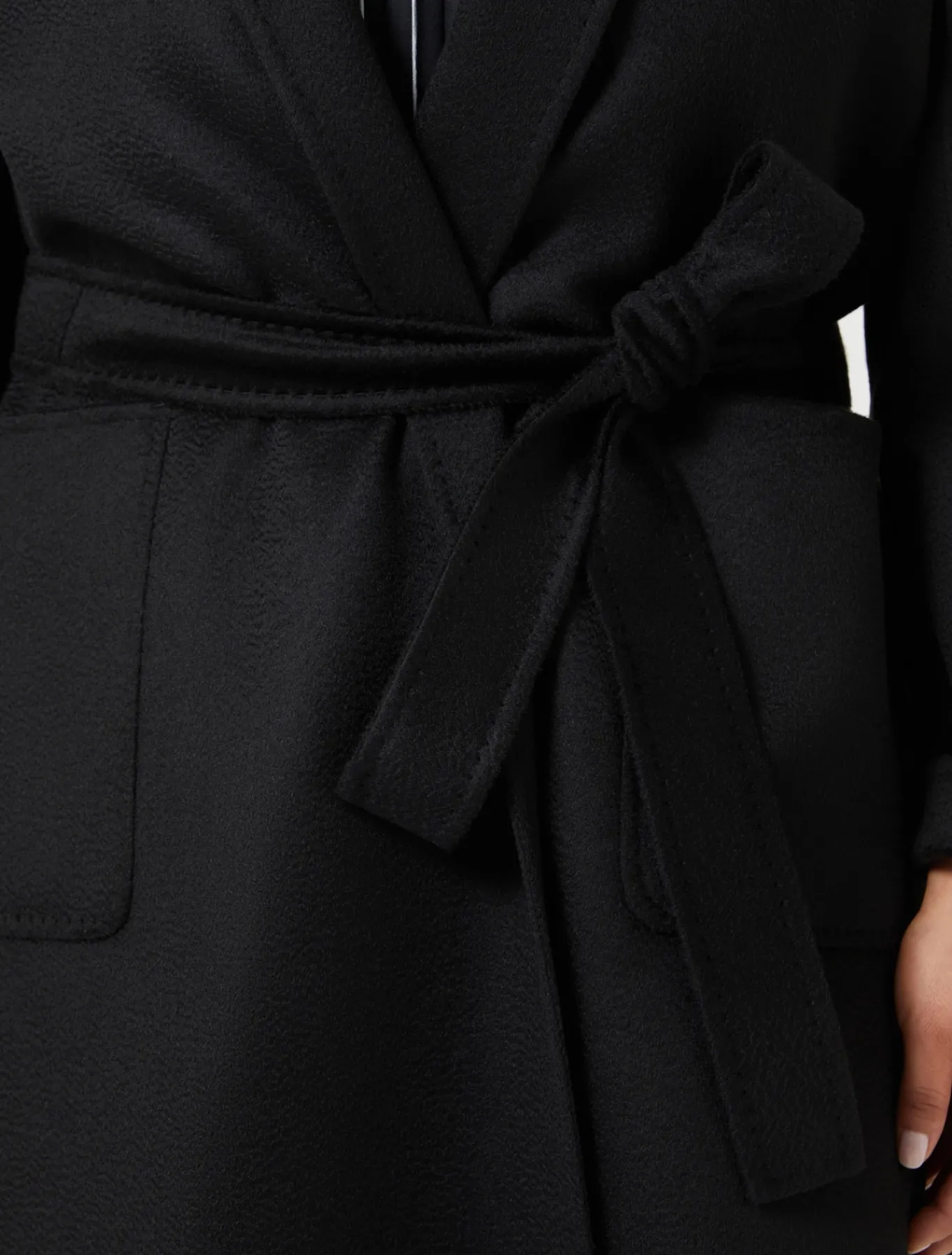 Marina Rinaldi Manteau double en cachemire NOIR Outlet