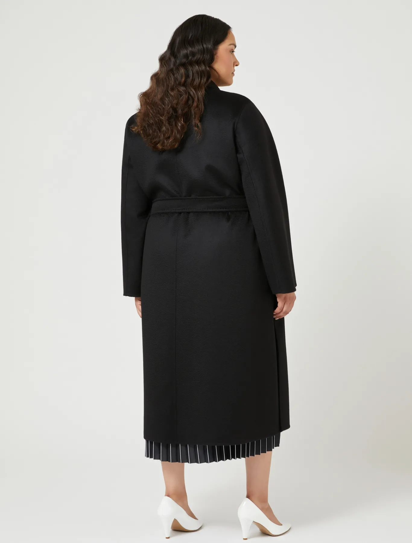 Marina Rinaldi Manteau double en cachemire NOIR Outlet