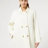 Marina Rinaldi Manteau double en laine et cachemire BLANC Discount