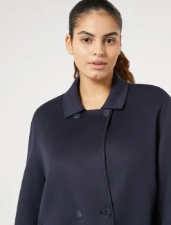 Marina Rinaldi Manteau double en laine et cachemire BLEUNUIT Discount