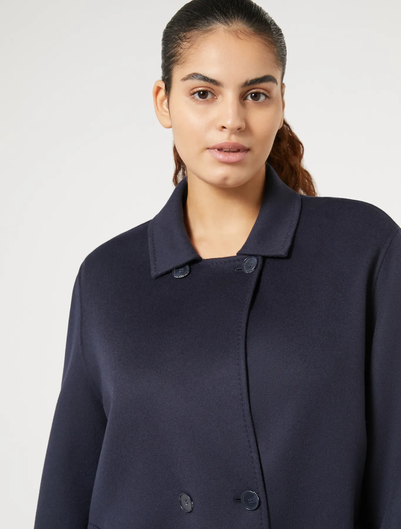 Marina Rinaldi Manteau double en laine et cachemire BLEUNUIT Discount