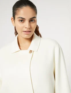 Marina Rinaldi Manteau double en laine et cachemire BLANC Discount