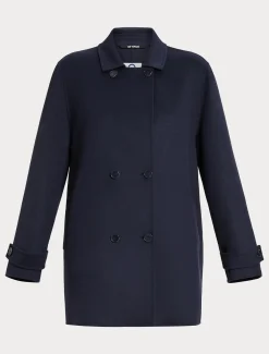 Marina Rinaldi Manteau double en laine et cachemire BLEUNUIT Discount