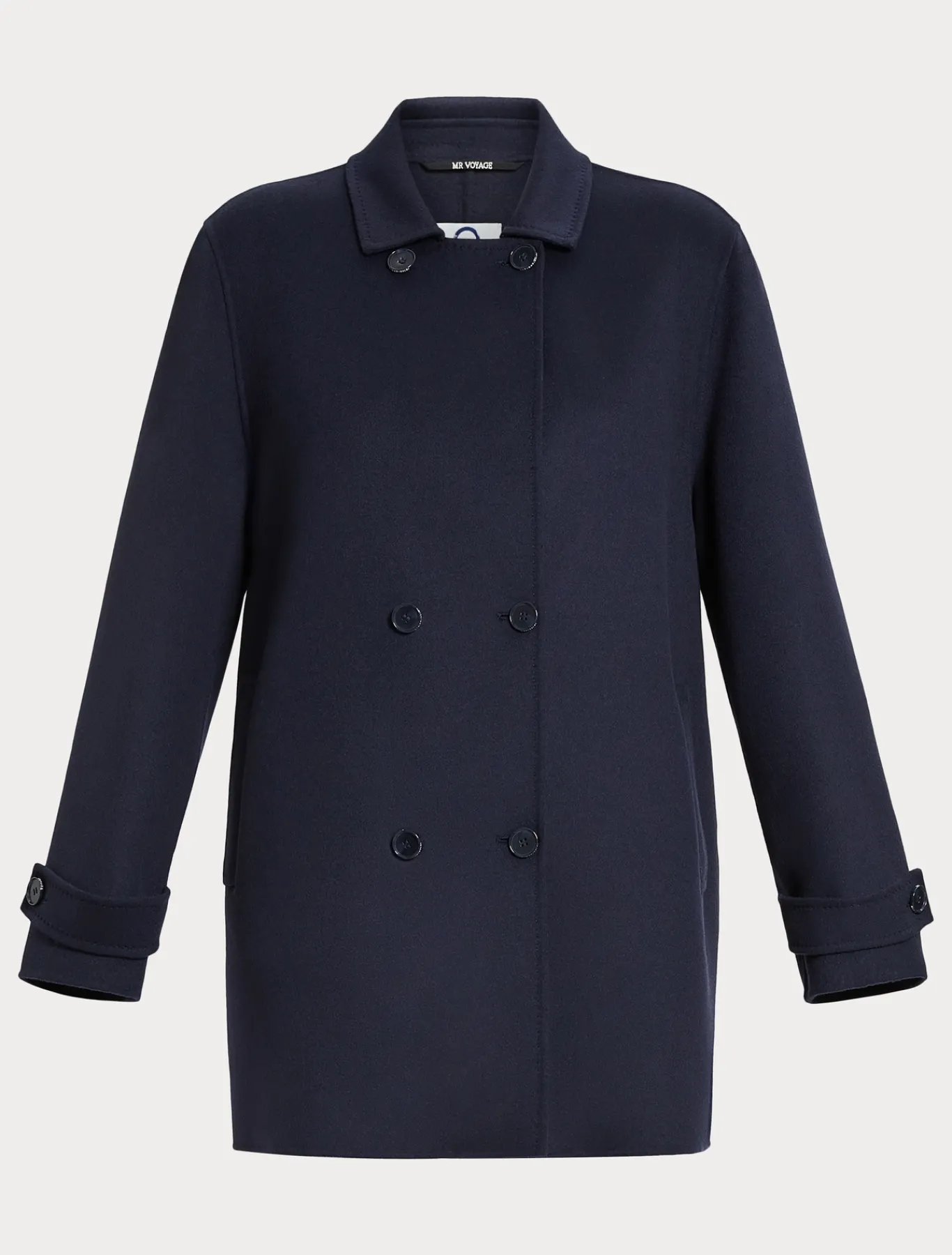 Marina Rinaldi Manteau double en laine et cachemire BLEUNUIT Discount