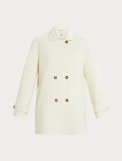 Marina Rinaldi Manteau double en laine et cachemire BLANC Discount