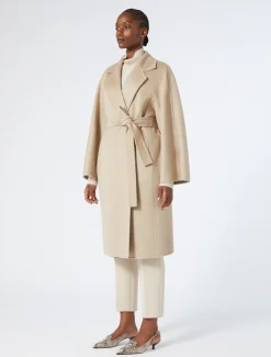 Marina Rinaldi Manteau double en pur cachemire NOISETTE New