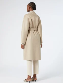 Marina Rinaldi Manteau double en pur cachemire NOISETTE New
