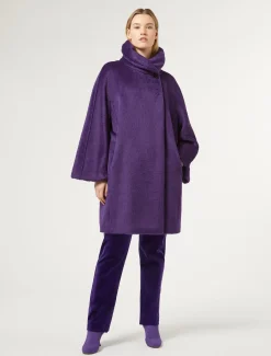 Marina Rinaldi Manteau en alpaga et laine VIOLET Hot