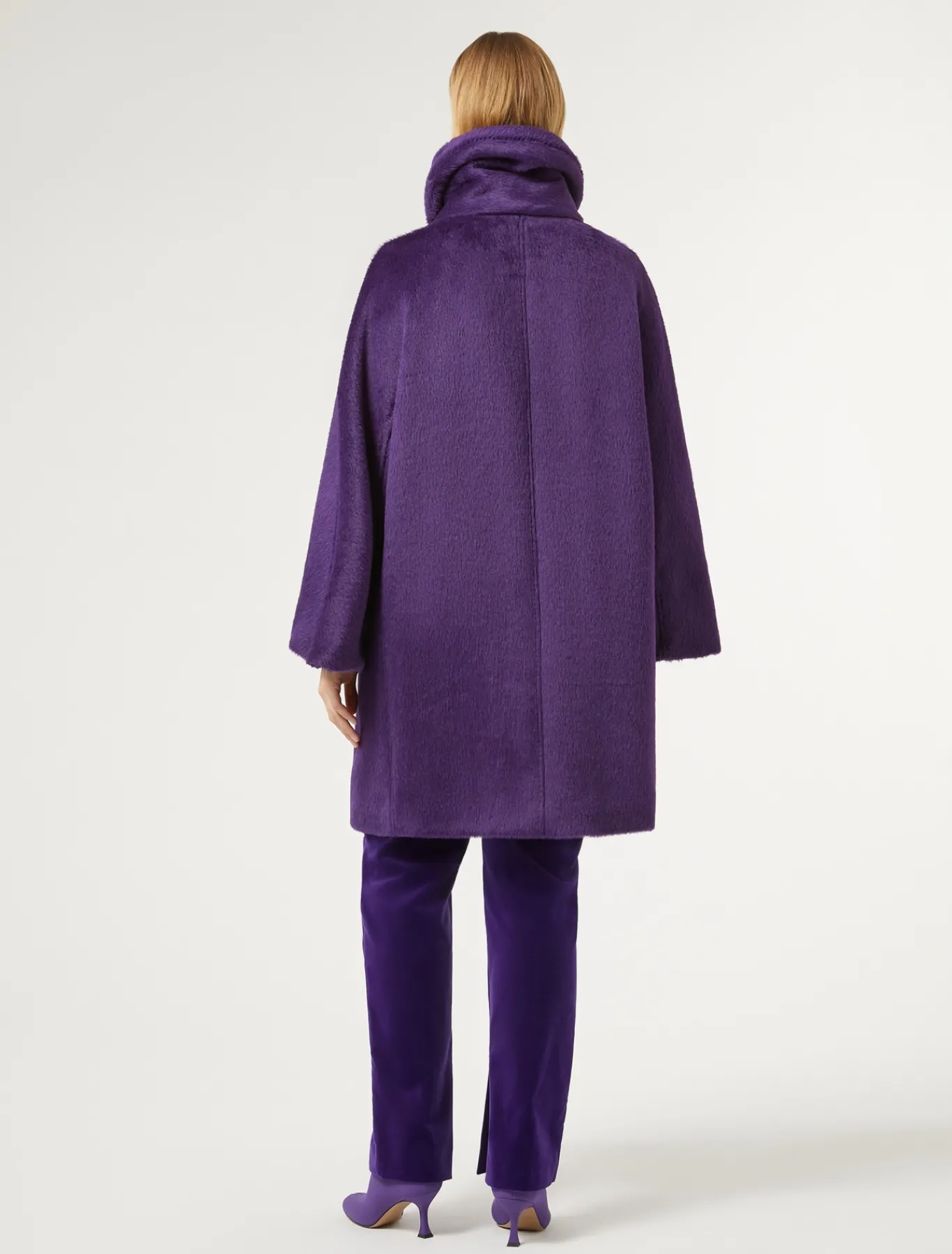 Marina Rinaldi Manteau en alpaga et laine VIOLET Hot
