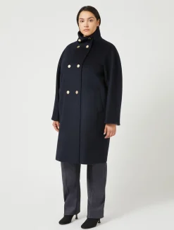 Marina Rinaldi Manteau en drap de laine BLEUNUIT Hot