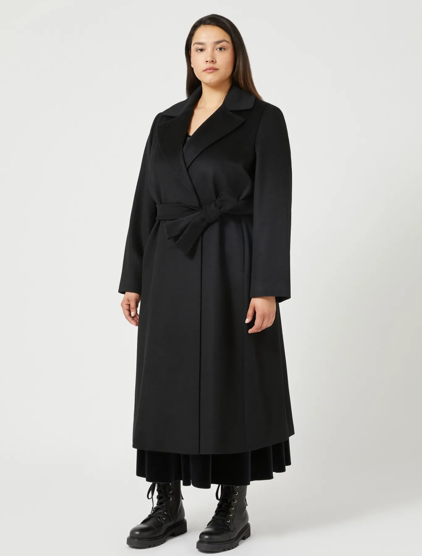 Marina Rinaldi Manteau en drap de laine NOIR Fashion