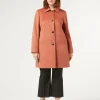 Marina Rinaldi Manteau en drap de laine TERRECUITE Clearance