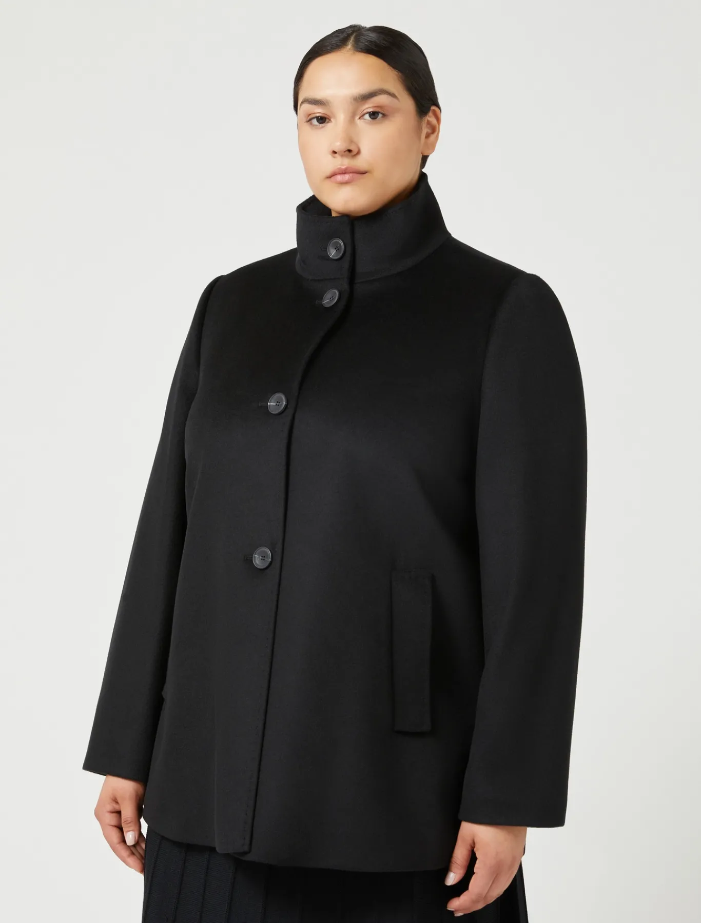 Marina Rinaldi Manteau en drap de laine NOIR Best