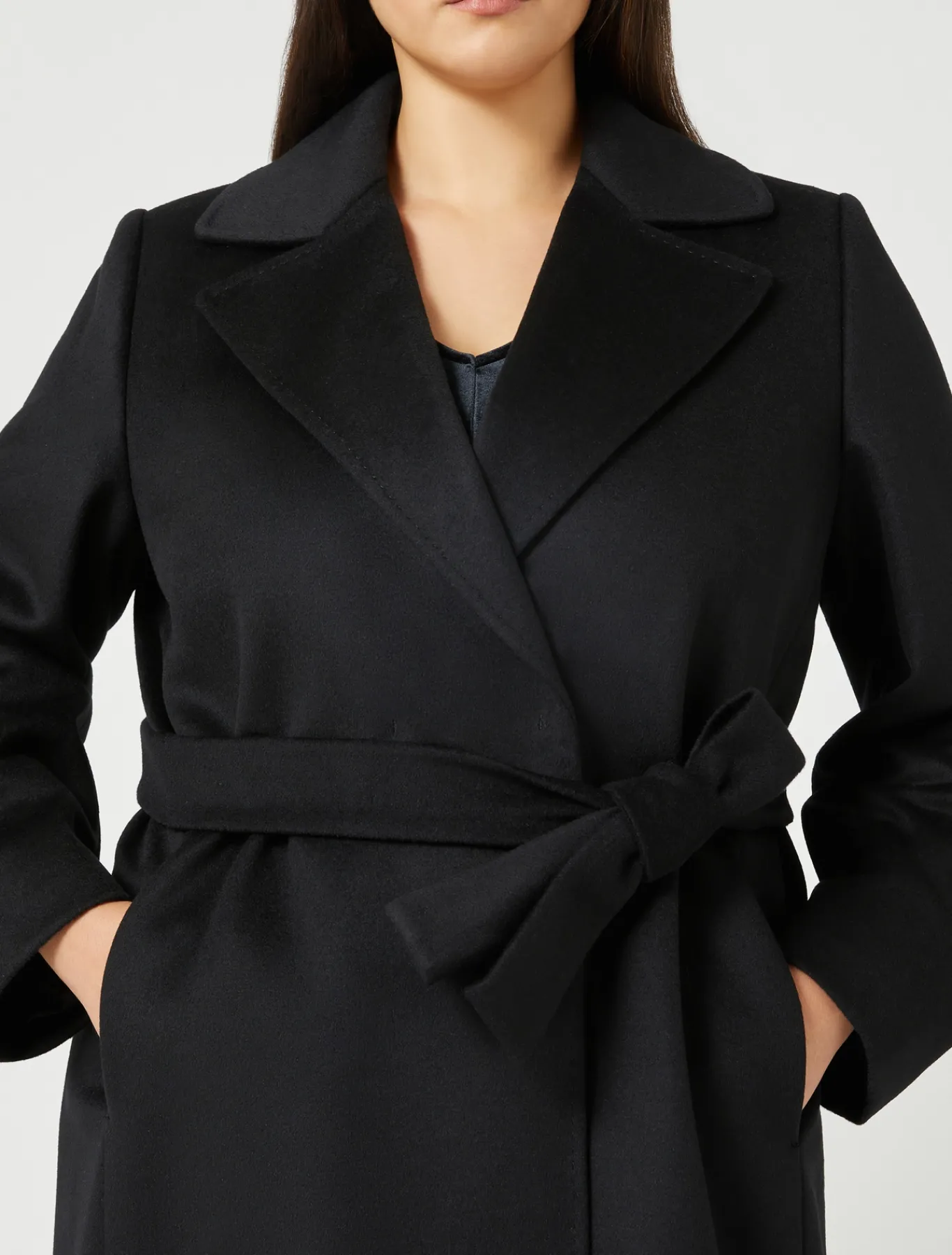 Marina Rinaldi Manteau en drap de laine NOIR Fashion