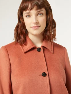 Marina Rinaldi Manteau en drap de laine TERRECUITE Clearance