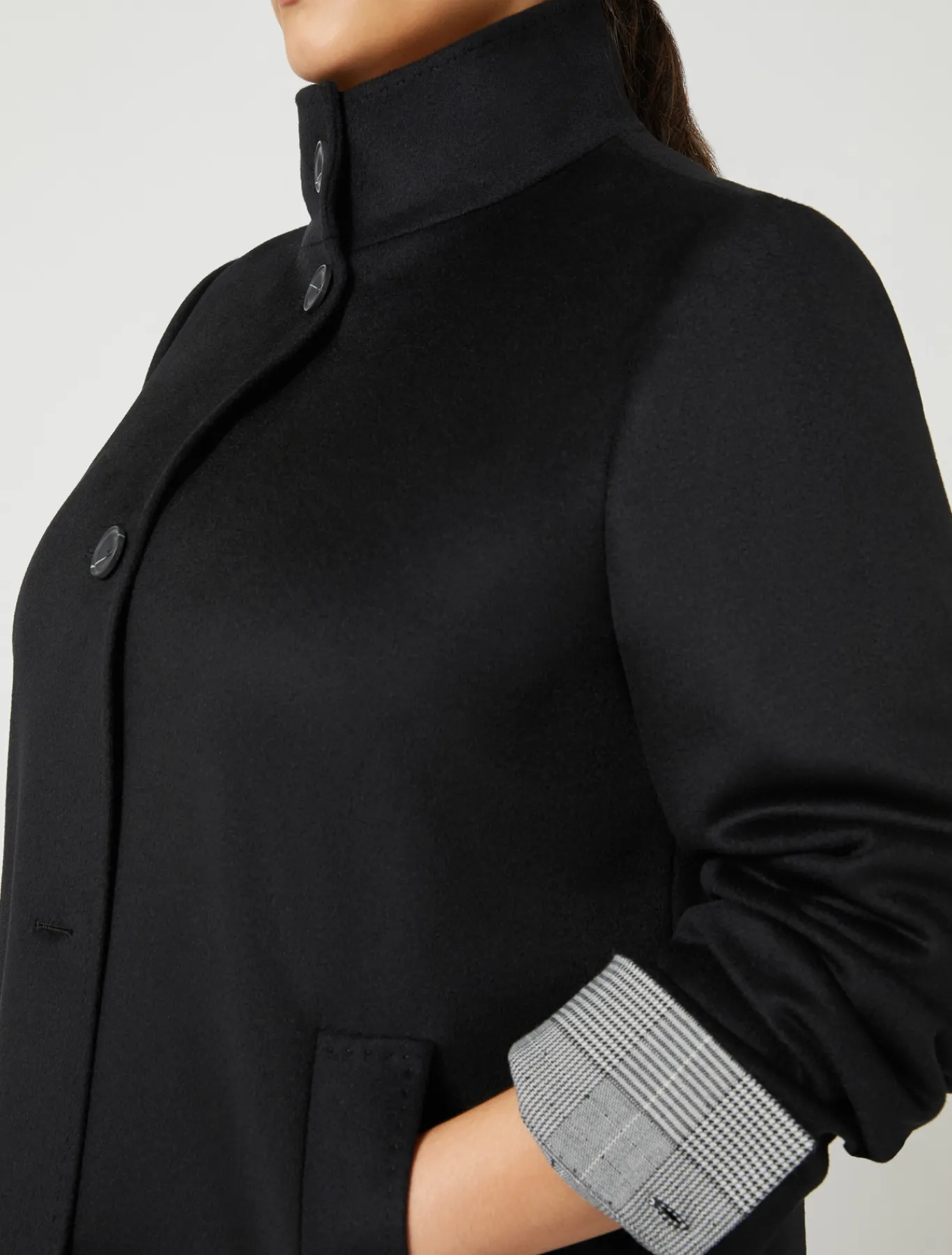 Marina Rinaldi Manteau en drap de laine NOIR Best