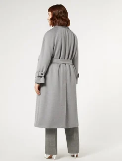 Marina Rinaldi Manteau en drap de laine GRISMOYEN Sale