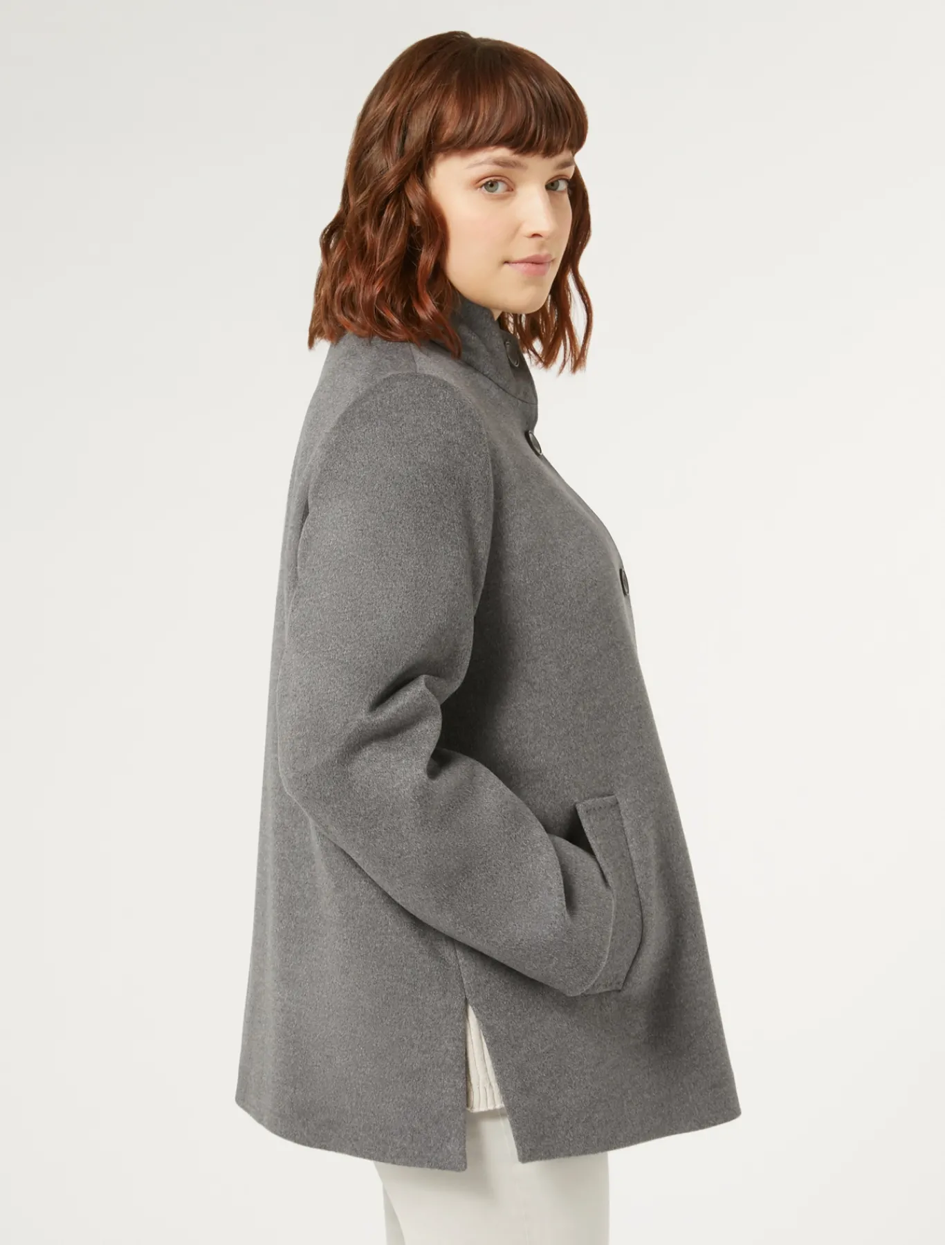 Marina Rinaldi Manteau en drap de laine GRISMOYEN Fashion