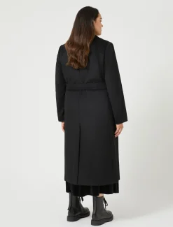 Marina Rinaldi Manteau en drap de laine NOIR Fashion
