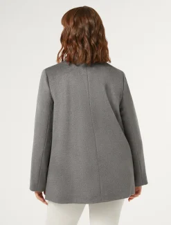 Marina Rinaldi Manteau en drap de laine GRISMOYEN Fashion