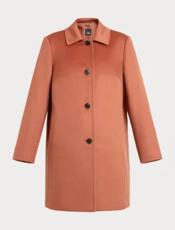 Marina Rinaldi Manteau en drap de laine TERRECUITE Clearance