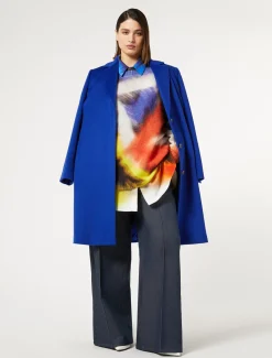 Marina Rinaldi Manteau en drap de laine BLEUET Hot
