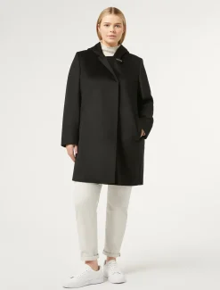 Marina Rinaldi Manteau en drap de laine NOIR Sale