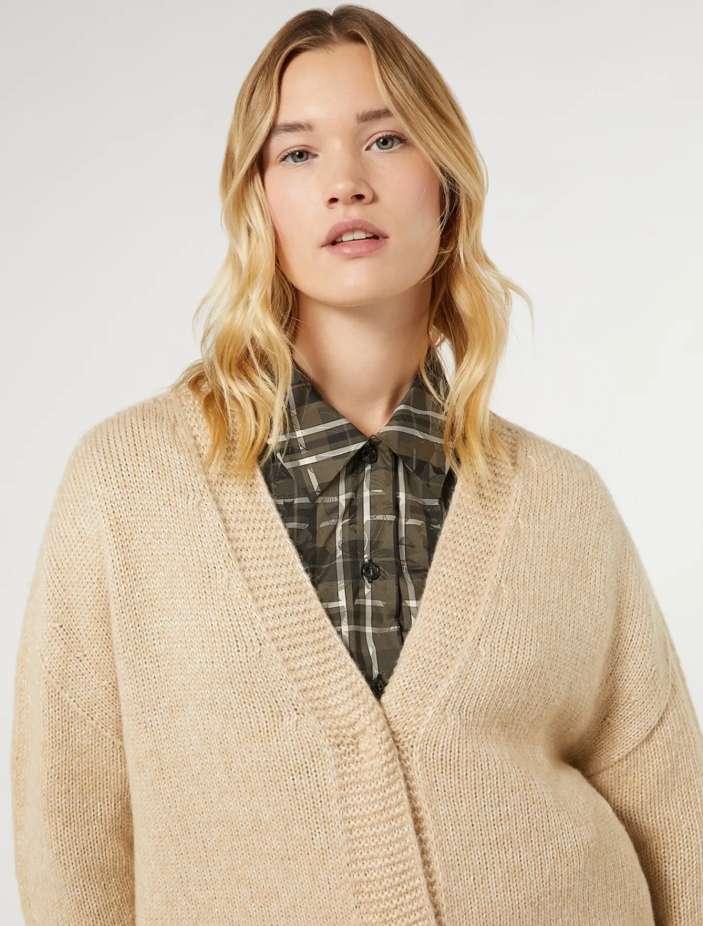 Marina Rinaldi Manteau en fil de maille ALBINO Fashion