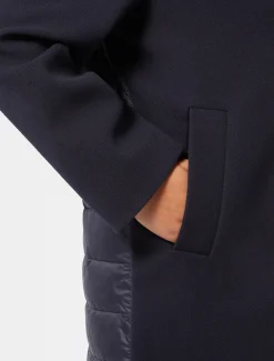 Marina Rinaldi Manteau en jersey et toile de nylon déperlant BLEUNUIT Best