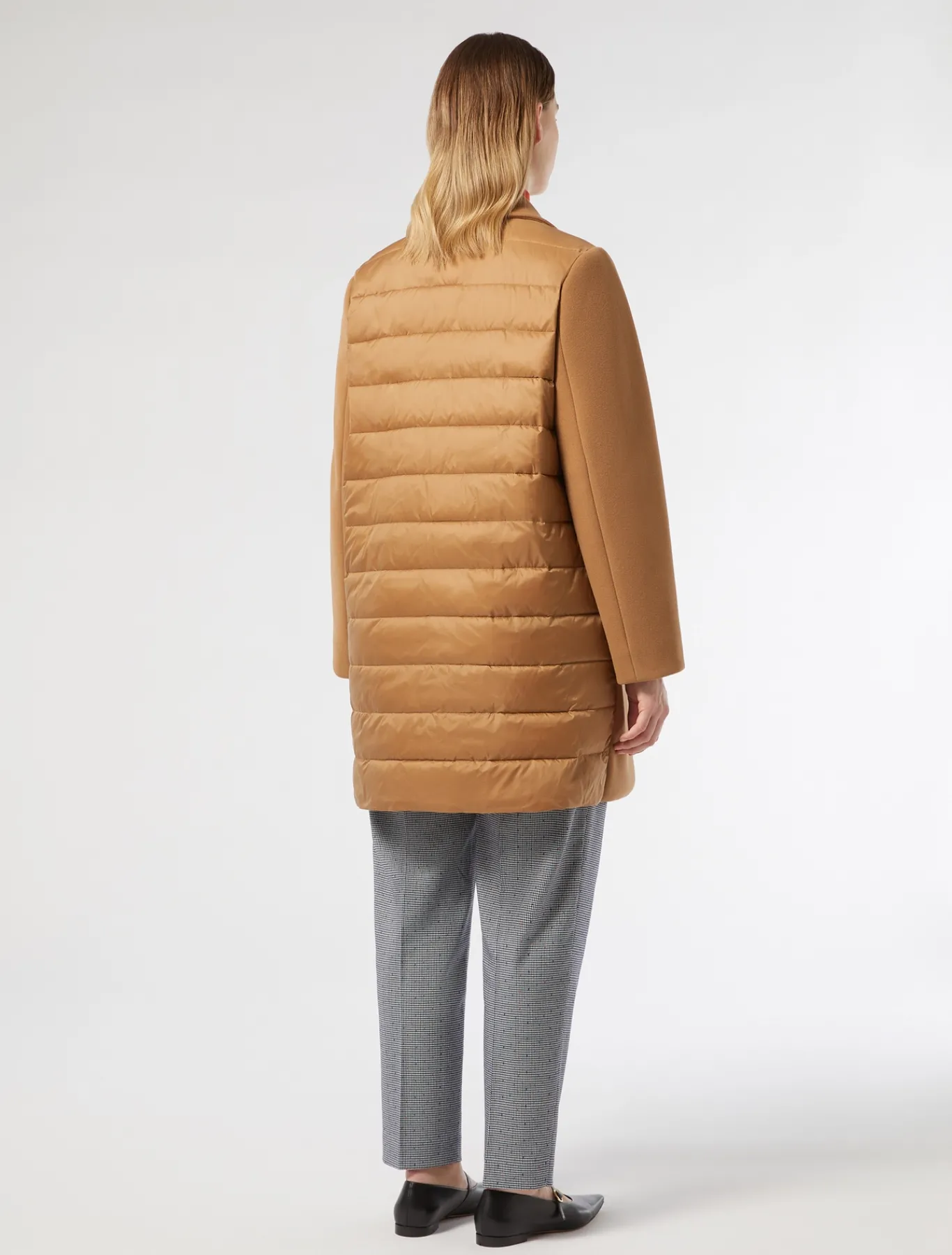 Marina Rinaldi Manteau en jersey et toile de nylon déperlant NOISETTE Sale