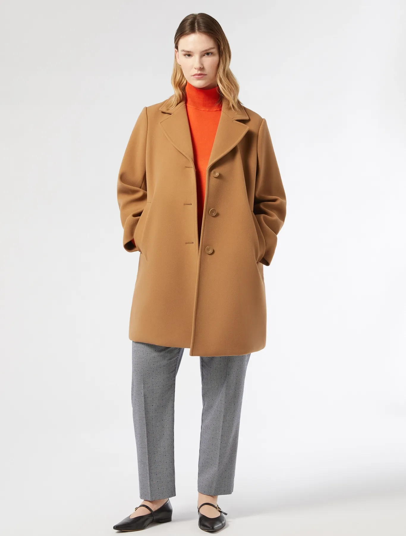 Marina Rinaldi Manteau en jersey et toile de nylon déperlant NOISETTE Sale