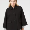 Marina Rinaldi Manteau en jersey stretch NOIR Fashion