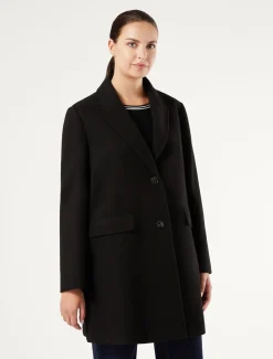 Marina Rinaldi Manteau en jersey stretch NOIR Fashion