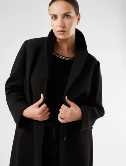 Marina Rinaldi Manteau en jersey stretch NOIR Fashion
