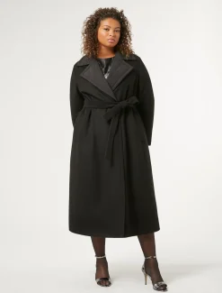 Marina Rinaldi Manteau long réversible NOIR Online