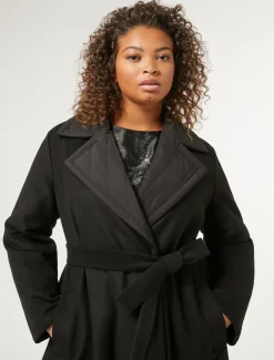 Marina Rinaldi Manteau long réversible NOIR Online