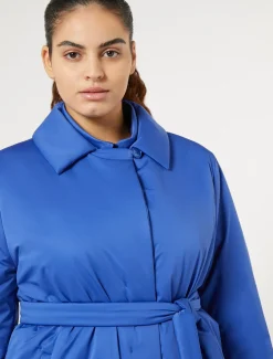 Marina Rinaldi Manteau rembourré en satin imperméable BLEUDECHINE Fashion