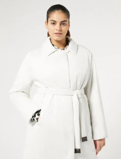 Marina Rinaldi Manteau rembourré en satin imperméable BLANC Fashion