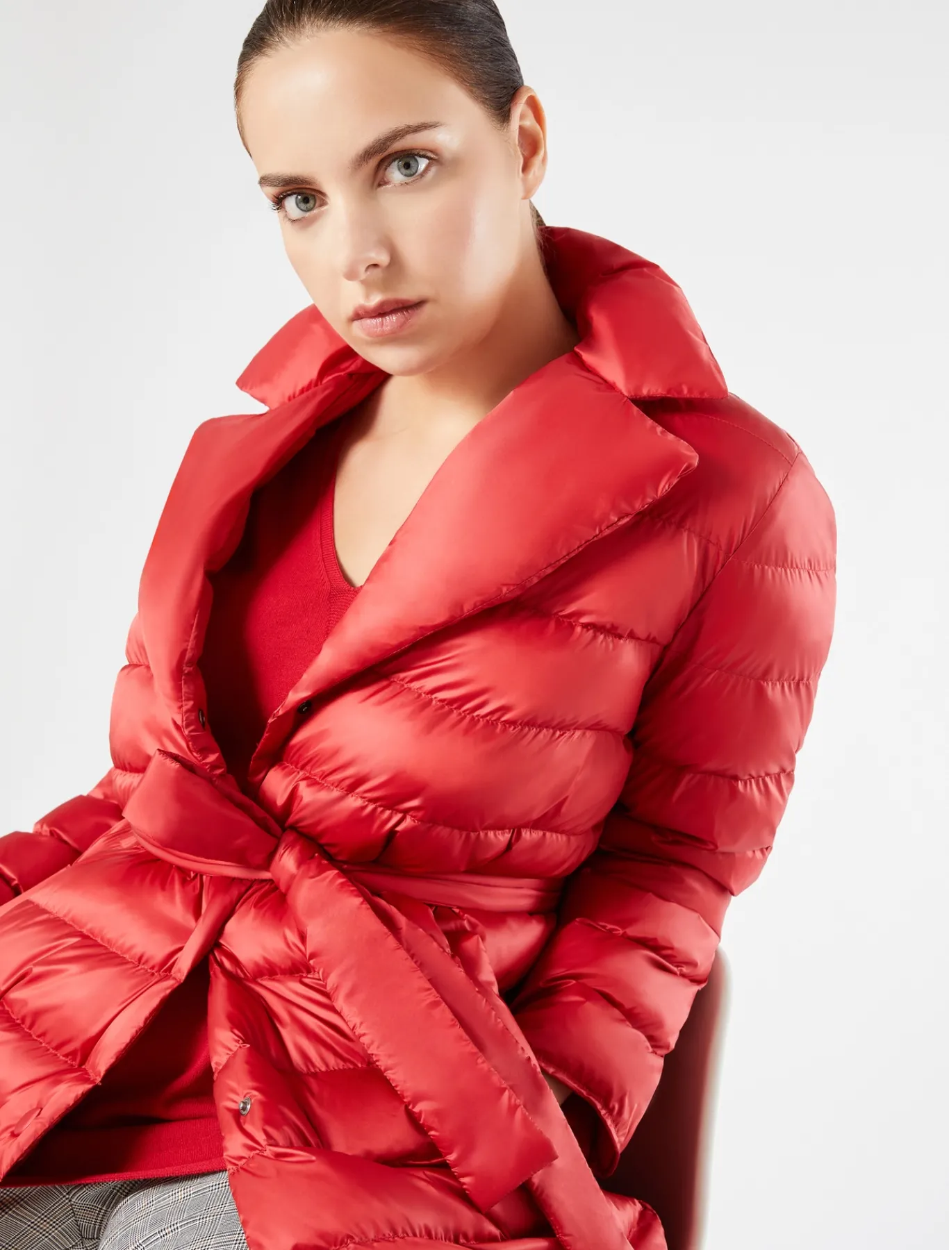 Marina Rinaldi Modèle rembourré en toile de nylon déperlante ROUGE Hot