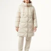 Marina Rinaldi Modèle rembourré long en satin imperméable IVOIRE Online