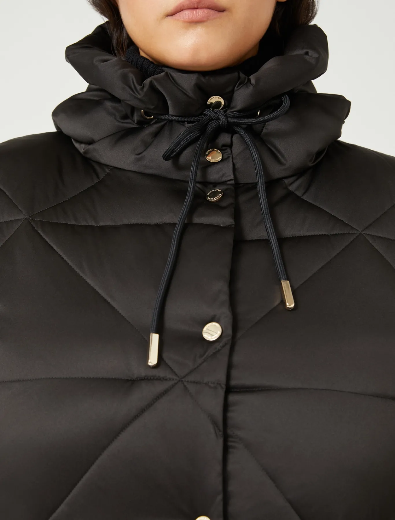Marina Rinaldi Modèle rembourré long en satin imperméable NOIR Hot