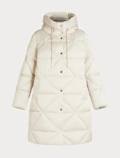 Marina Rinaldi Modèle rembourré long en satin imperméable IVOIRE Online