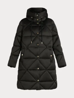 Marina Rinaldi Modèle rembourré long en satin imperméable NOIR Hot