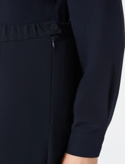 Marina Rinaldi Pantalon cigarette en triacétate BLEUNUIT Online