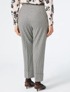 Marina Rinaldi Pantalon en batavia de laine stretch NOIRBLANC New