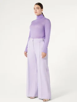 Marina Rinaldi Pantalon en bull de coton LILAS Clearance