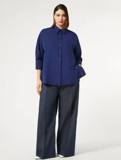 Marina Rinaldi Pantalon en bull de coton BLEUJEANS Hot