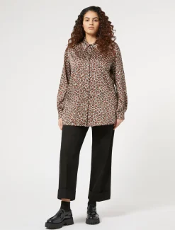 Marina Rinaldi Pantalon en bull de coton stretch NOIR Clearance